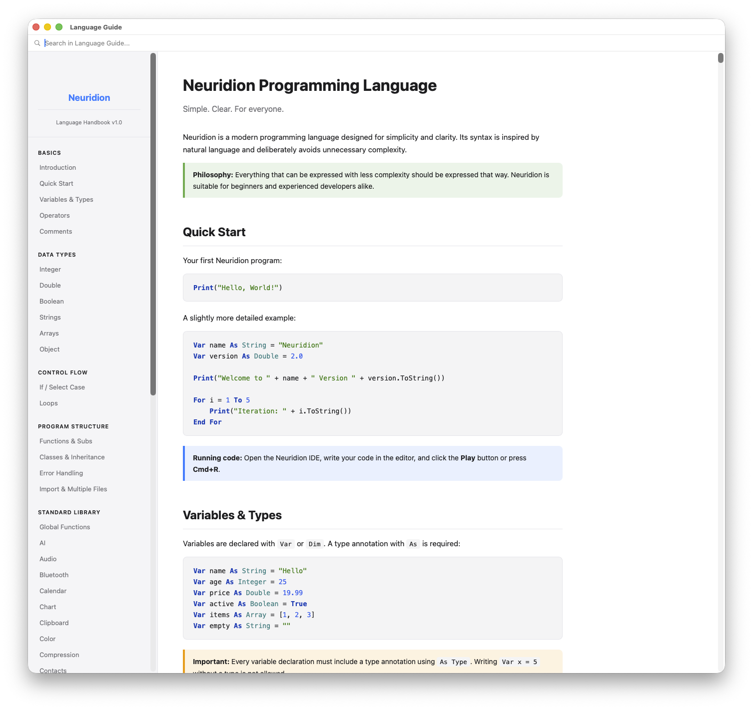 Neuridion Documentation